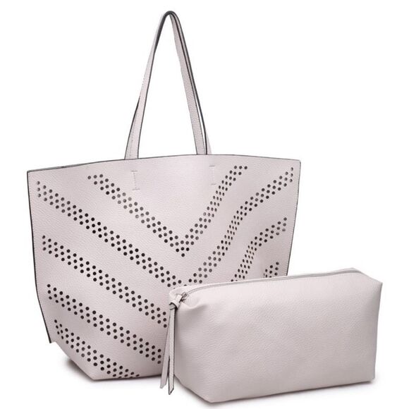 Urban Expressions Rome Cutout Vegan Leather Tote - Picture 1 of 17